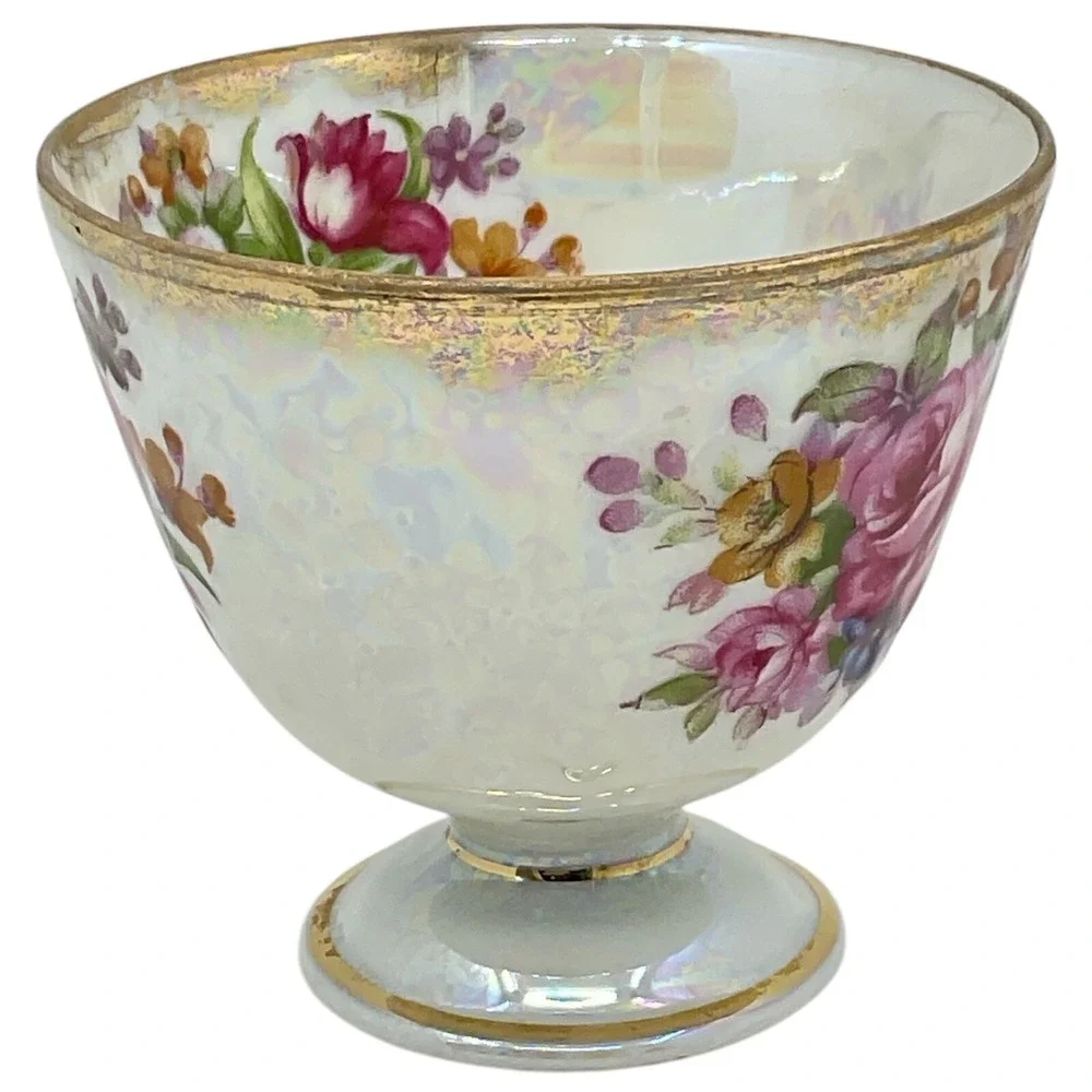 Lusterware Tea Cup Roses Gold‎ Trim Vintage Tea Beautiful Irradiscent Victorian